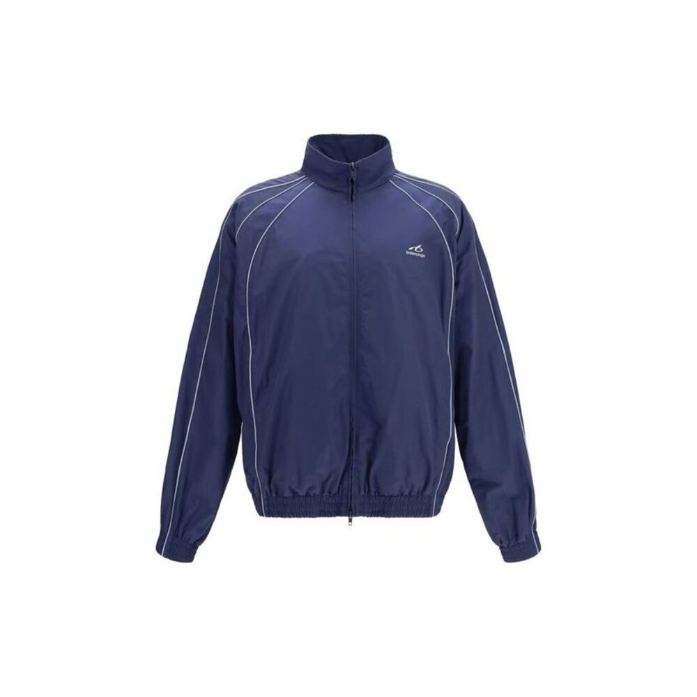 Balenciaga Blue Cotton Shell Men's Jacket